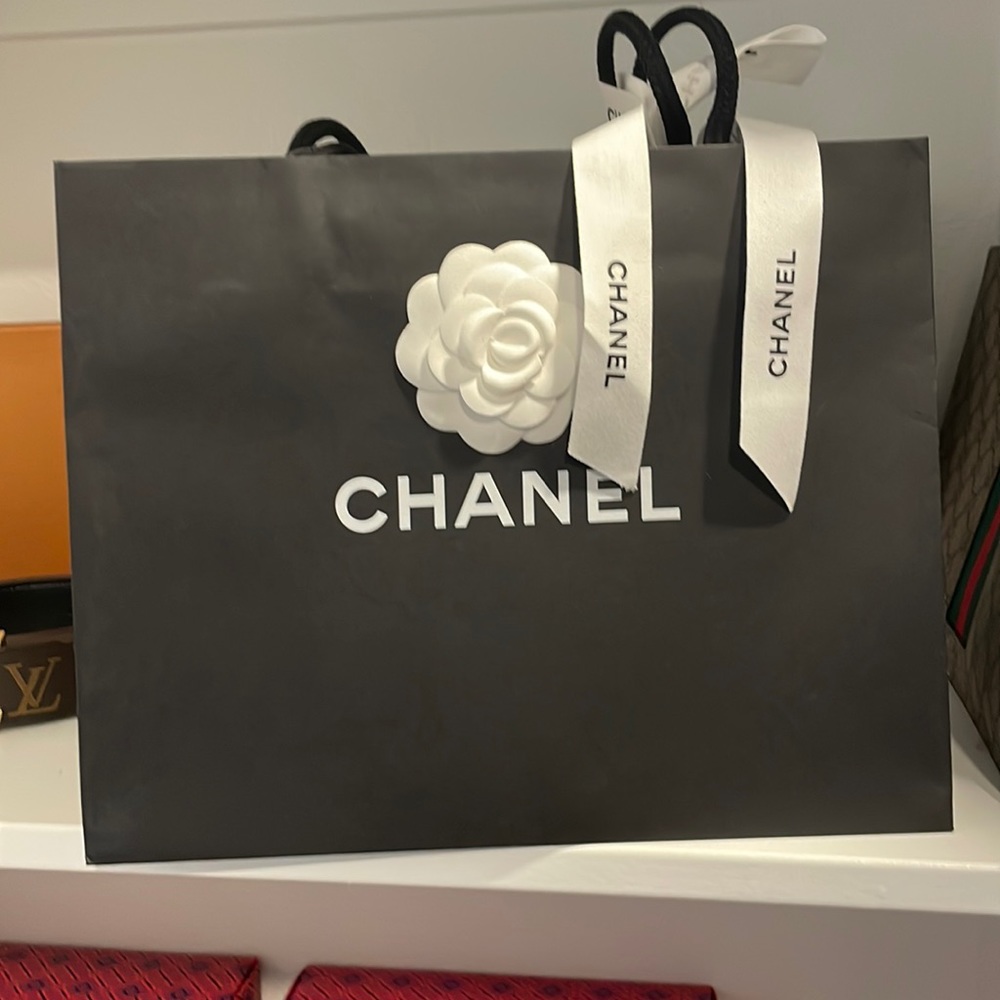 Authentic Chanel boutique shopping bag